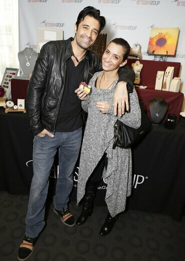 Actor Gilles Marini and wife Carole Marini attend the GBK Golden Globes 2016 Luxury Lounge at The W Hotel Hollywood - Day 1 at W Hollywood on January 8, 2016 in Hollywood, California. (Photo by Tiffany Rose/Getty Images for GBK Productions)